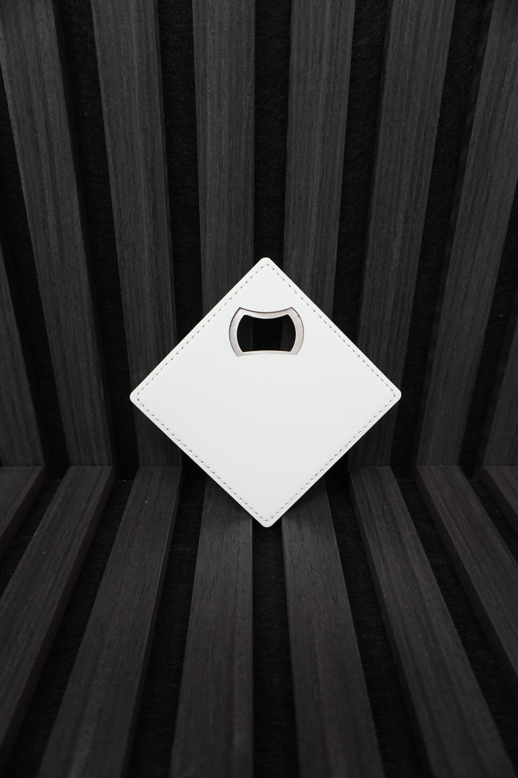 Leather with metal custom bottle opener coaster