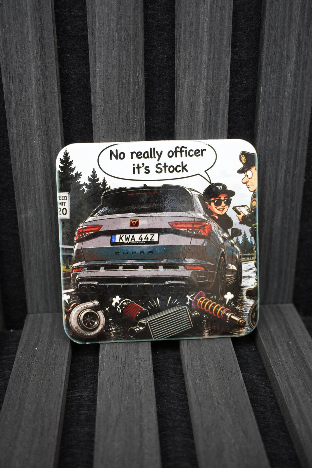 Custom cardboard cork base coaster