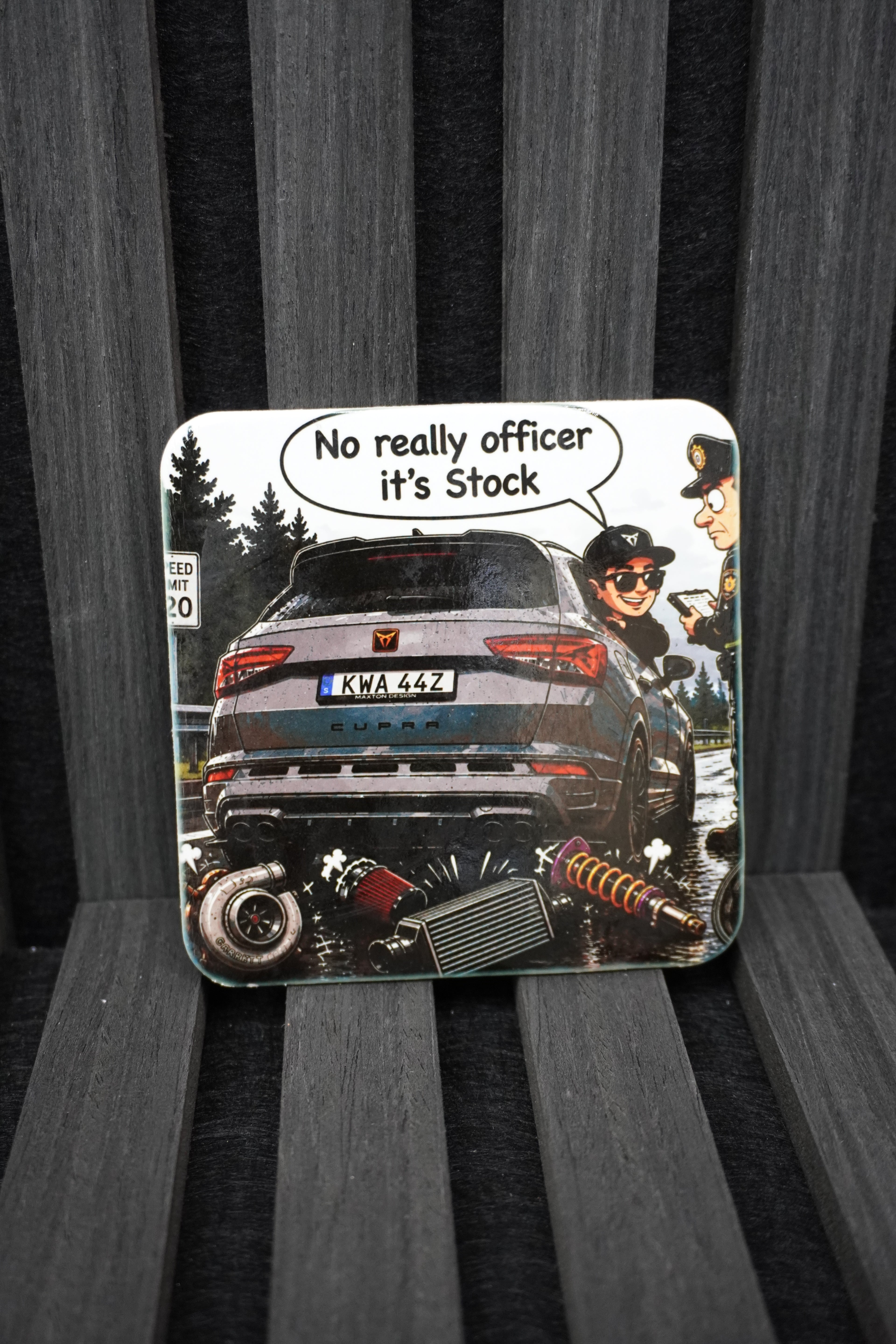 Custom cardboard cork base coaster