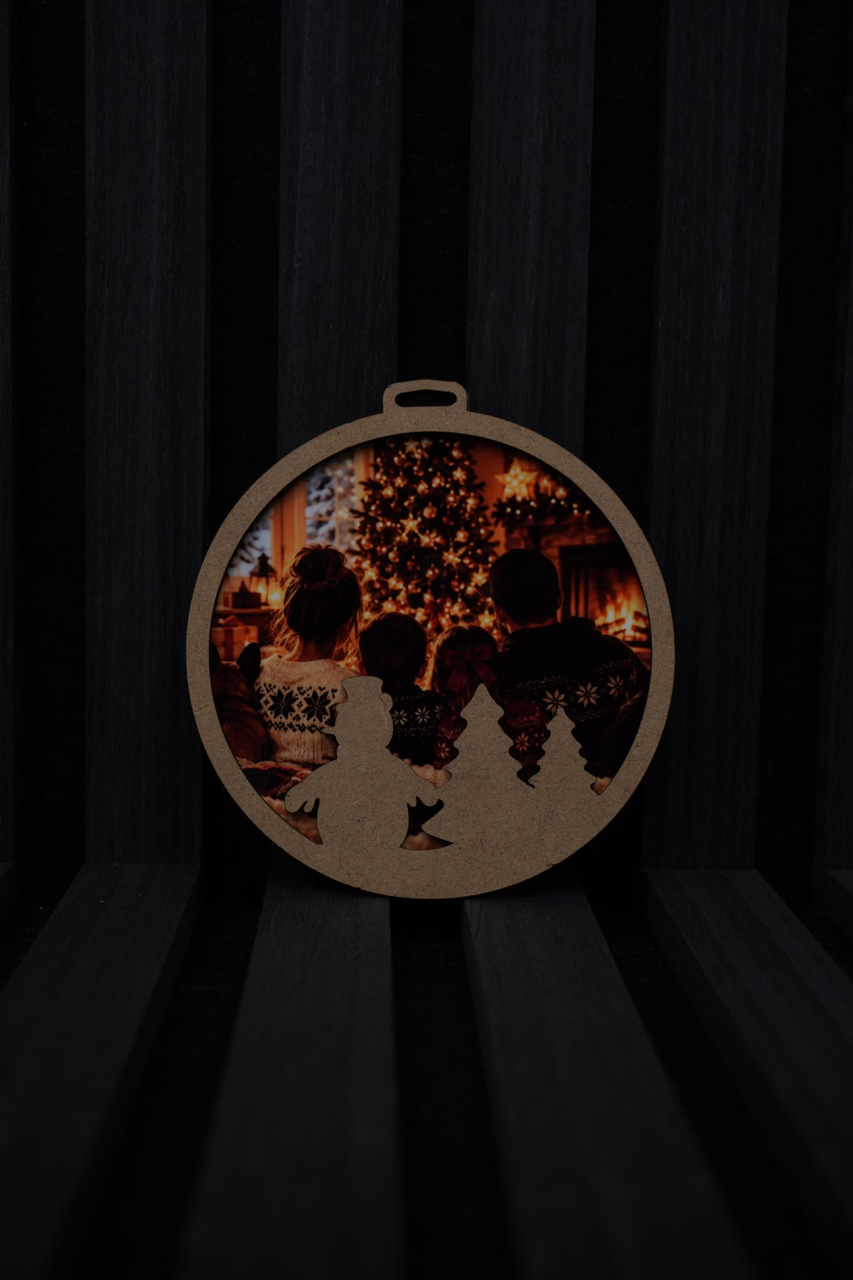Personalized Double-Sided Photo Christmas Ornament