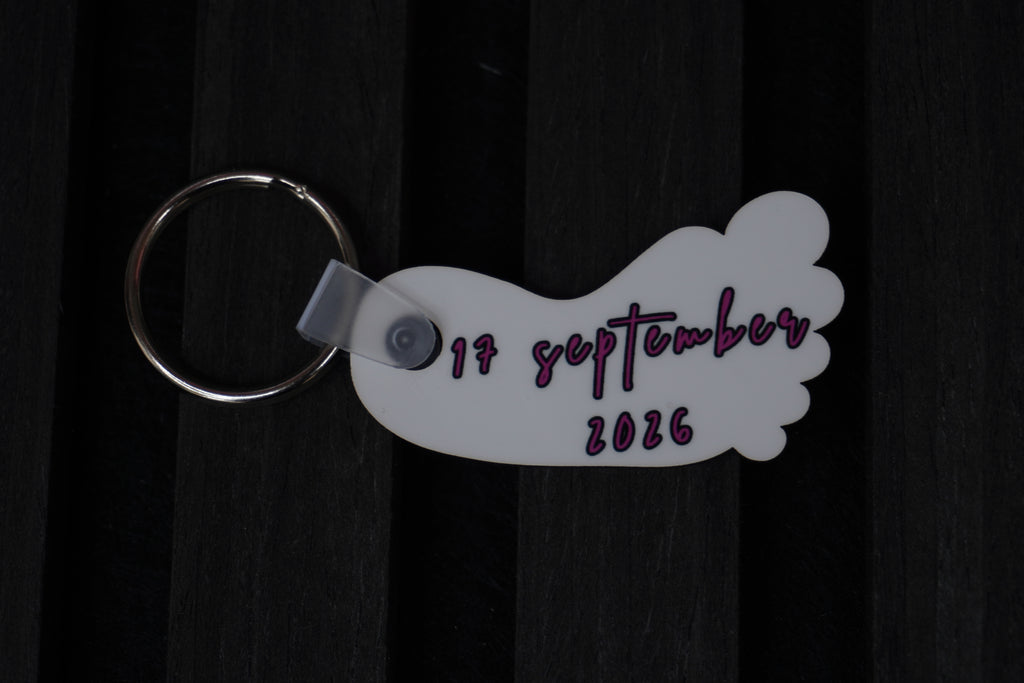 Personalised Foot and Mouse Head Keyring