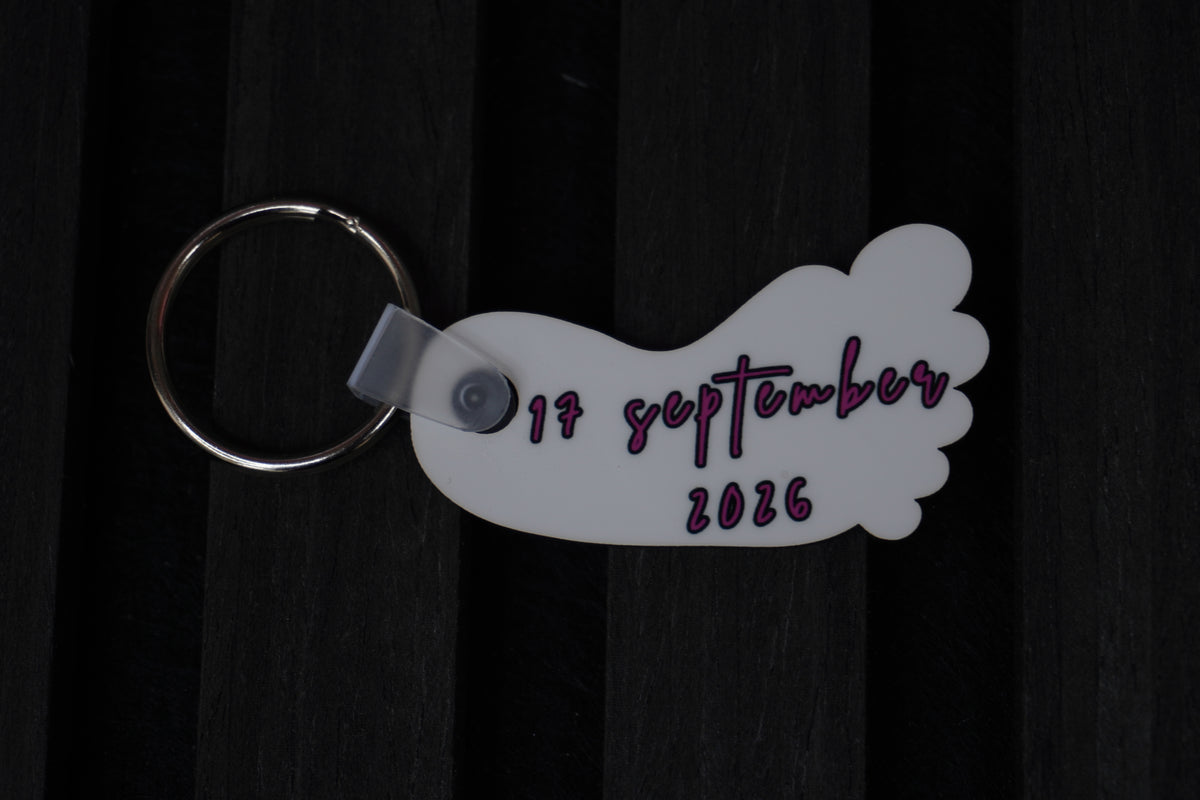 Personalised Foot and Mouse Head Keyring