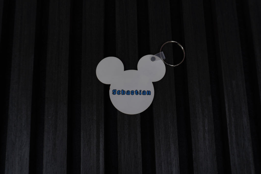 Personalised Foot and Mouse Head Keyring