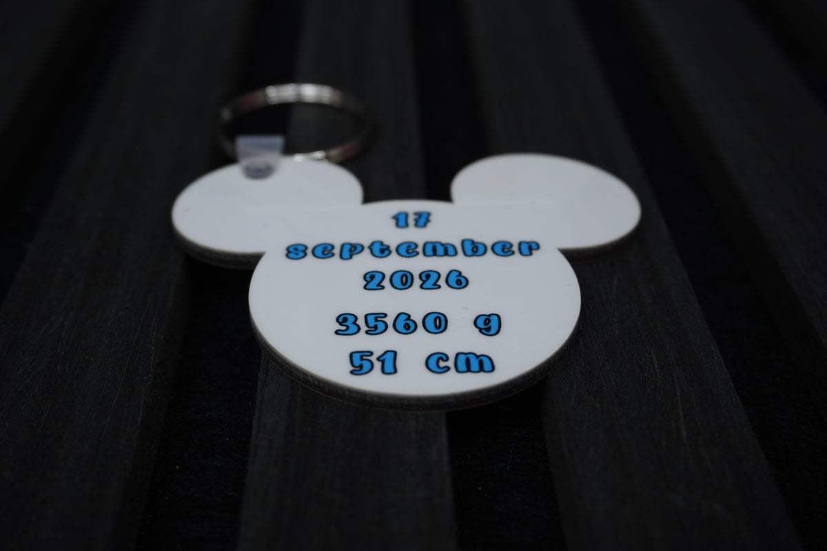 Personalised Foot and Mouse Head Keyring