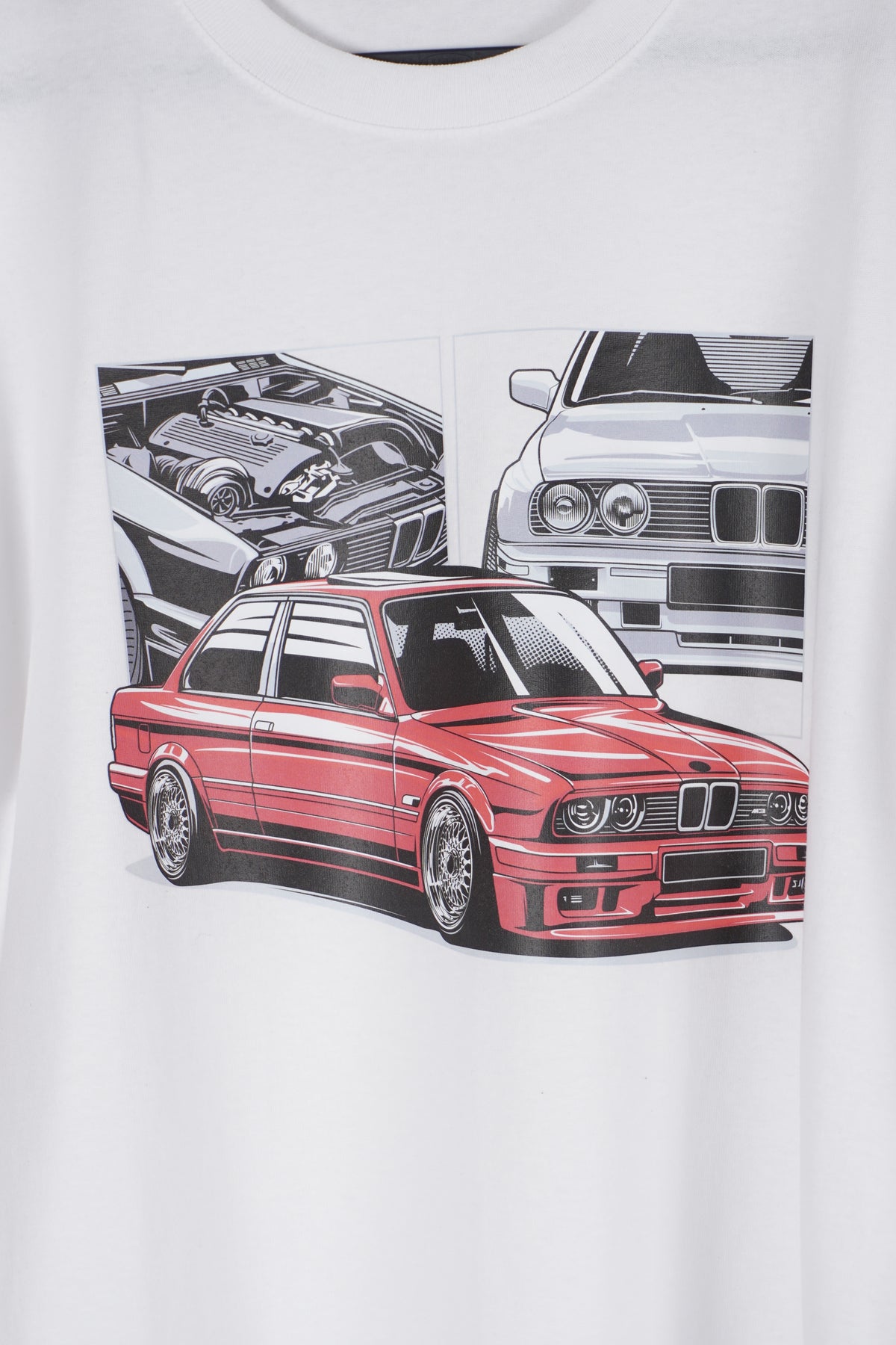 BMW E30 klassisk bil-t-shirt – retro grafisk biltröja
