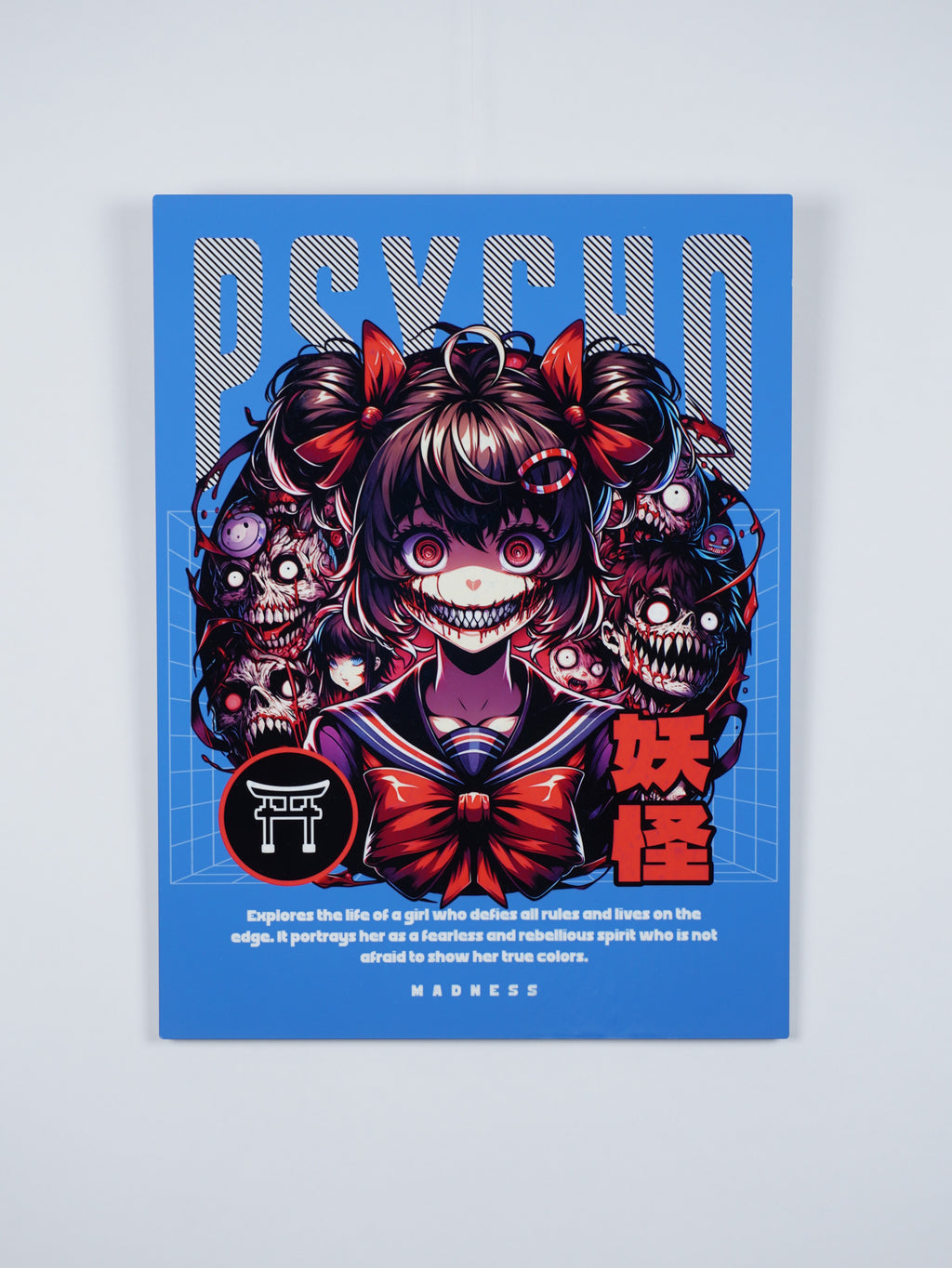 PSYCHO – Anime Horror Wall Art | Japanese Dark Art