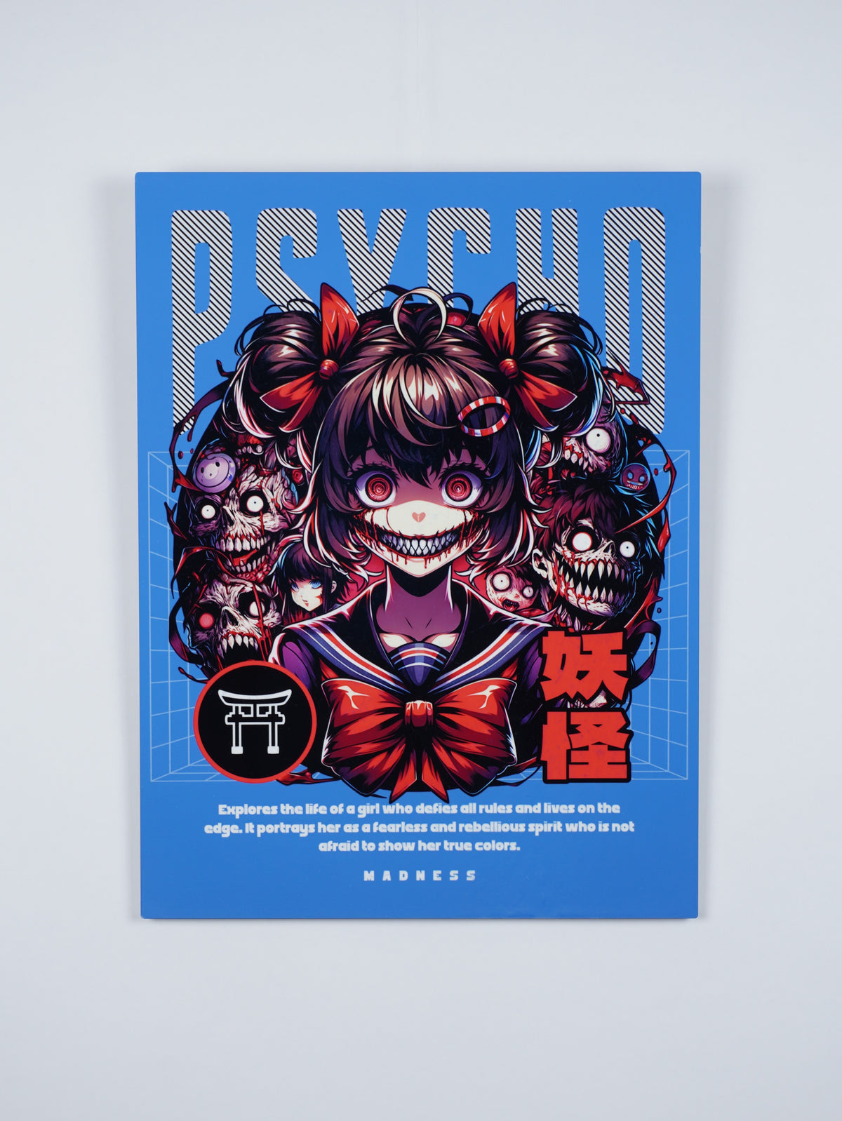 PSYCHO – Anime Horror Wall Art | Japanese Dark Art