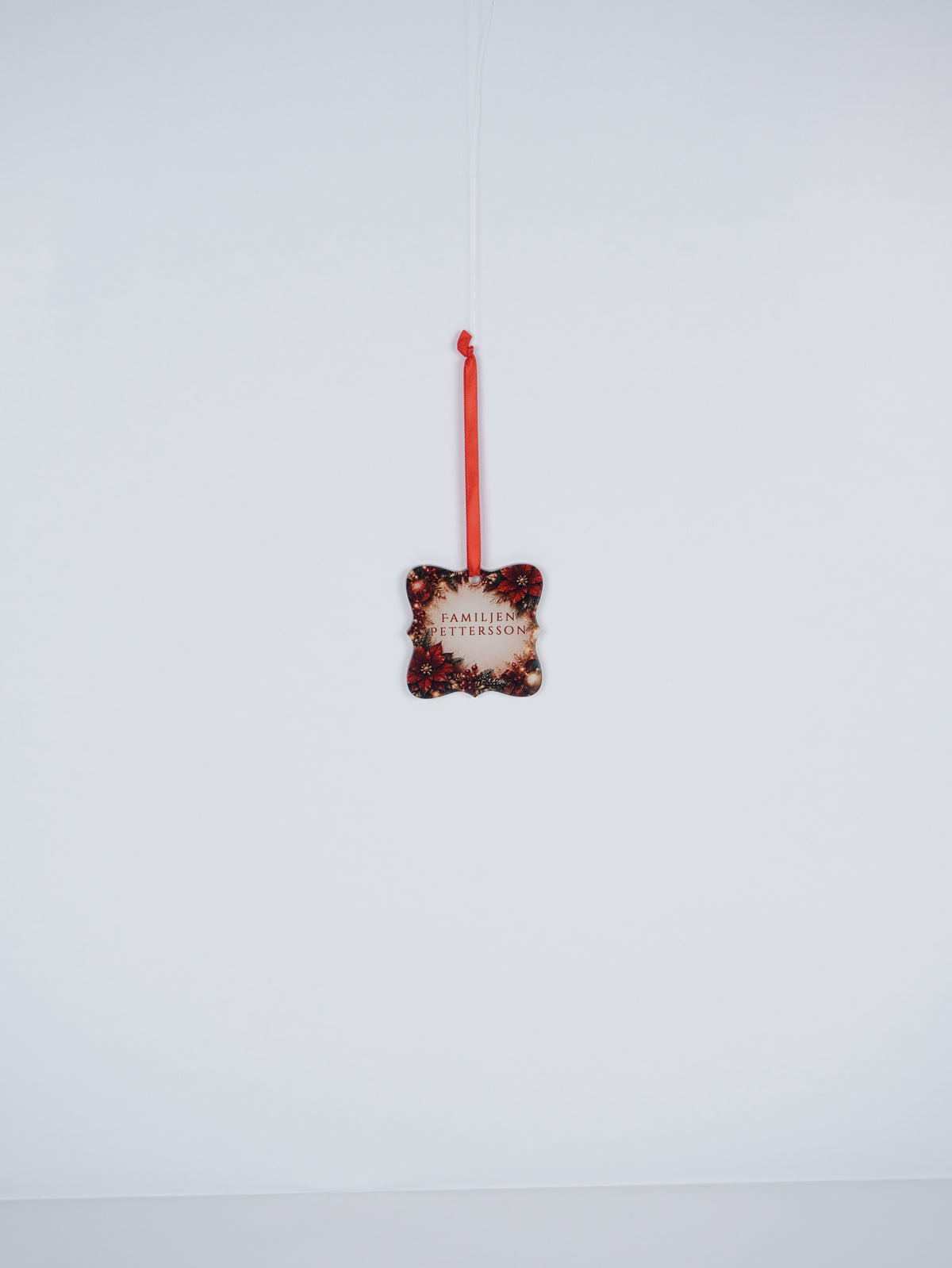 Personalized Square Shape Christmas Ornament