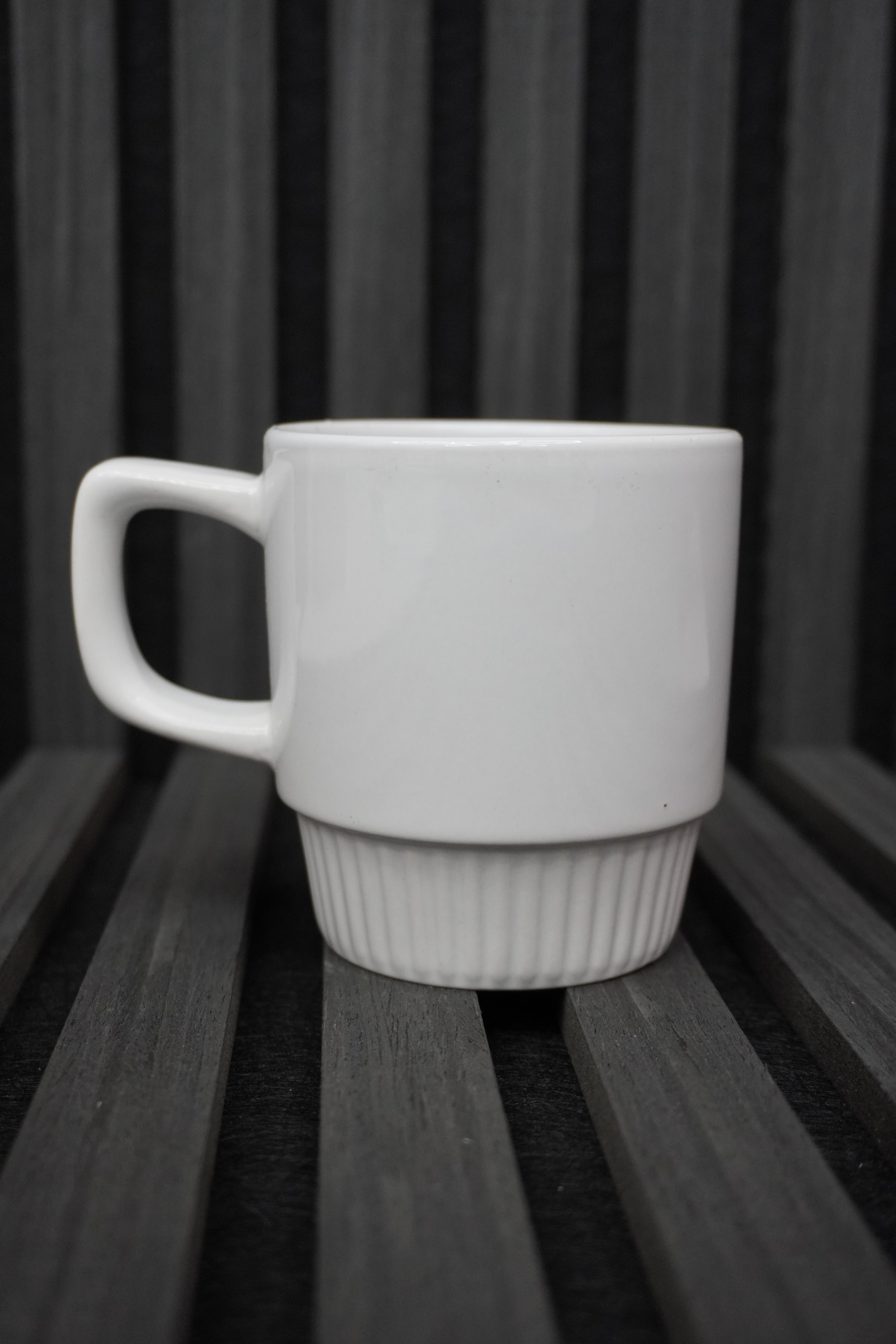 Ribbed custom mug