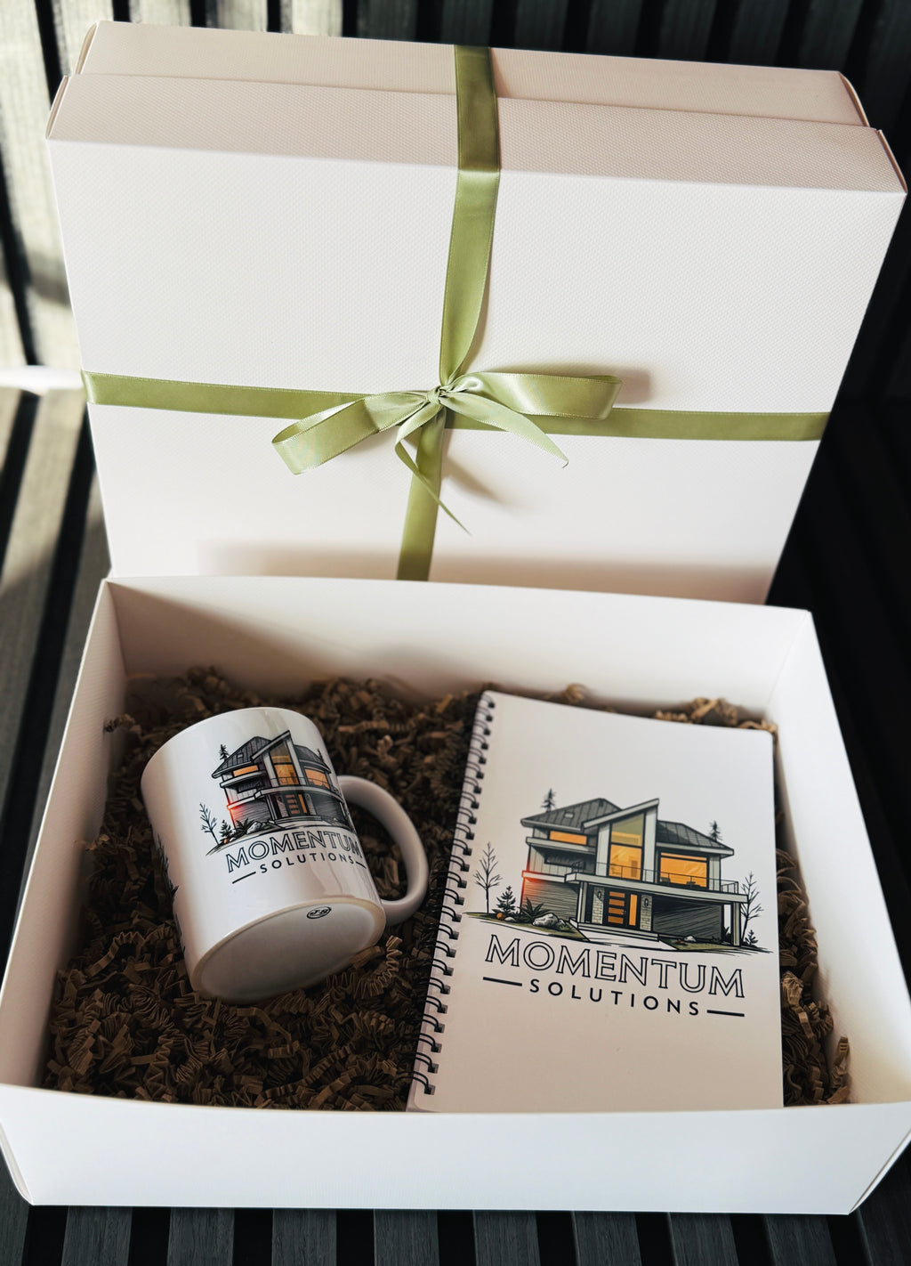 Personalised Corporate Gift Set – Mug & Notebook with Your Logo